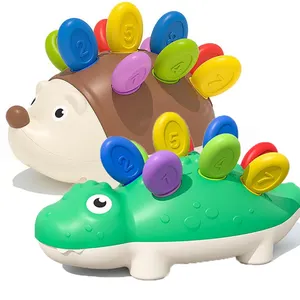 Ept Peuter Montessori Speelgoed Leuk Egel Dinosaurus Plug In Speelgoed Kinderen Vroege Educatie Speelgoed Voor Aantal En Kleurherkenning