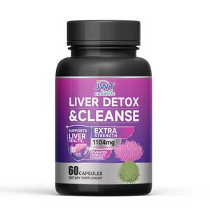 Leber-Entgiftungs-Kapseln mit Mariendistel-Silymarin-Kräuterextrakt zur Unterstützung der Leberreparatur und als Anti-Kater-Nahrungsergänzung - Product Image 1