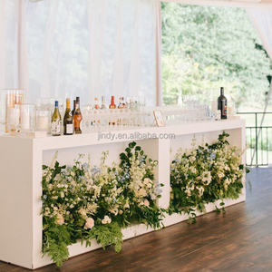 <span class=keywords><strong>Comptoir</strong></span> de <span class=keywords><strong>bar</strong></span> mobile personnalisé pour événements, <span class=keywords><strong>table</strong></span> à fleurs, tables de <span class=keywords><strong>bar</strong></span> pour réceptions de mariage avec roulettes pour décorations de mariage - Product Image 5