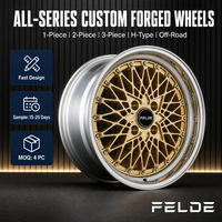 Jantes forgées personnalisées en aluminium 6061-T651, design maille satinée, 2 pièces, 19 à 26 pouces, 5x110 4x100, pour BMW X6 M, Ram 1500 TRX, Tesla