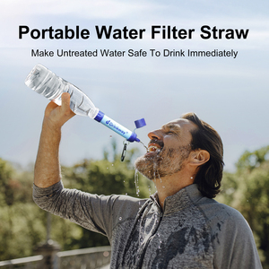 Filtro de agua de paja para supervivencia al aire libre, purificador de agua de paja Personal, filtro de agua de paja de 1500L para viajar, botiquín de primeros auxilios, emergencia - Product Image 4