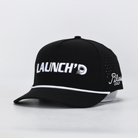 Casquettes de baseball de camionneur d'extérieur à 5 panneaux pour hommes sportifs Motif de broderie 3D Trous laser d'été Chapeau de golf