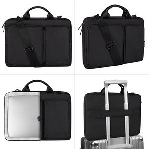 Sac d'ordinateur portable en polyester léger et imperméable 15,6 pouces, mallette portable, sac à bandoulière pour ordinateur portable 13,3 pouces et 14 pouces pour les voyages - Product Image 5