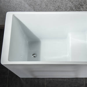 <span class=keywords><strong>Baignoire</strong></span> autoportante rectangulaire en acrylique blanc de luxe, <span class=keywords><strong>petite</strong></span> taille - Product Image 2