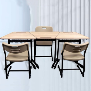 Ensemble de bureau et chaise pour étudiants en bois et métal de haute qualité pour l'étude à domicile et à l'école avec des meubles pour enfants - Product Image 2