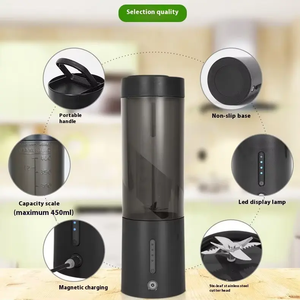 Tragbare elektrische Fruchtsaft mischmasch ine Schwarze Farbe Batterie Wiederauf ladbare Mini USB 450ML Kapazität für den Auto gebrauch - Product Image 4