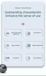 Microphone sans fil UHF à main Debra Audio D-240 4 canaux, directivité cardioïde, réduction du bruit, métal, karaoké/parole, XLR - Product Image 6