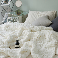 Aceptamos manta de punto de chenilla suave y cómoda de Color sólido personalizado para decoración del hogar de invierno y Manta de oficina SME
