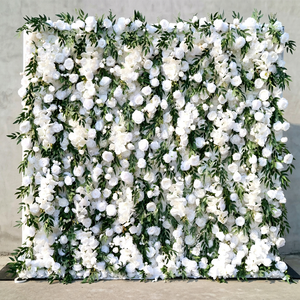 Fondo floral artificial de estilo natural con combinación de flores y hojas para decoración de tiendas y fiestas - Product Image 1
