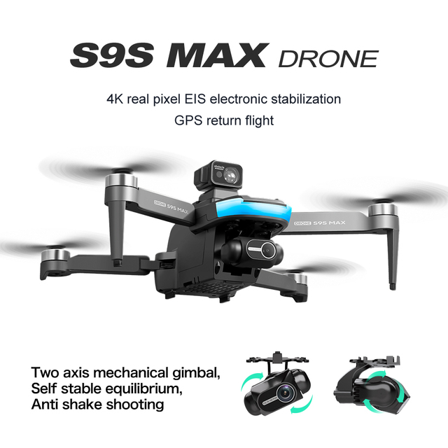 S9S MAX Beginner 4K HD Plastic Gimbal GPS Drone with App Control Automatic Homing Remote for Aerial Photography