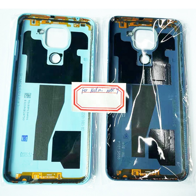 Задняя крышка батарейного отсека для Xiaomi Redmi Note 9, задняя крышка батарейного отсека, задняя крышка корпуса, Боковая кнопка громкости