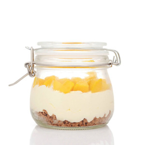 Glass jar container Food Grade Airtight Metal Clip top Glass Jar Glass Storage