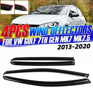 4 déflecteurs de vent pour vitres de voiture, pare-soleil teintés, protection contre la pluie, déflecteurs d'aération pour VW Golf 7ème génération MK7 MK7.5 2013-2020 - Product Image 1