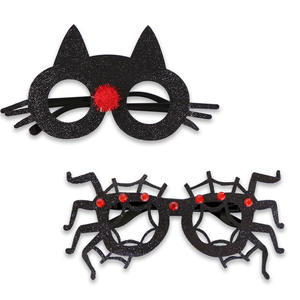 Lunettes décoratives amusantes HLC pour Halloween, accessoires <span class=keywords><strong>photo</strong></span>, fournitures de fête : Citrouille, Araignée, Fantôme, Chauve-souris, Crâne, Œil, Lunettes de soleil - Product Image 1