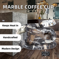 Tasse à café en marbre naturel de style français NANWEI, design moderne, cadeau unique, ornement pour présentations