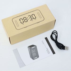 <b>Mirror</b> With Bt Speaker Digital Led Light Desk & Table Fm Radio Alarm Clock Electronic Calendars - Product Image 6