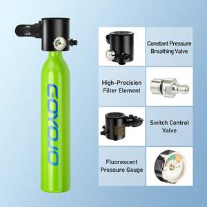 GOYOJO Réservoir de plongée 0.5L 5-10 Minutes Équipement de plongée Systèmes de plongée Dispositif de respiration sous-marine Bouteille d'oxygène avec pompe - Product Image 3