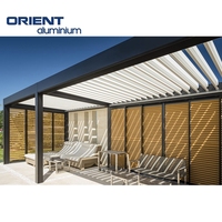 Auvents extérieures opérables de haute qualité Pergola de toit Paroi verticale Pare-soleil à persiennes en aluminium Auvent de pergola