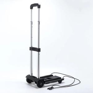 Chariot de courses pliable pour la maison, capacité 20 kg, quatre roues, léger, portable, en plastique noir, pour les courses - Product Image 2