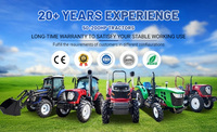 Tracteur agricole à roues 4x4 30HP-120HP avec moteur Kubota, direction hydraulique, machines agricoles pour labourer et càyer