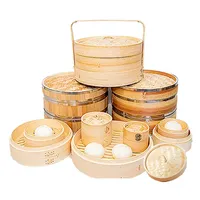 BambooMN 3 Inch Mini Bamboo Dim Sum Dumpling Steamer Basket for Dessert  Party Favors Wedding Birthday Home Decorations Supplies, 10 Pieces