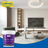 Peinture artistique de couleur diamant cristal de qualité supérieure pour murs, revêtement pour décoration intérieure, imperméable et durable