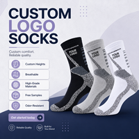 Chaussettes de sport personnalisées avec logo, respirantes, séchage rapide, pour homme, semelle épaisse, course à pied, athlétiques, collection automne
