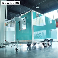 Chariot de vente ambulante de crème glacée et de restauration rapide en aluminium et fibre de verre, chariot de vente de bonbons, norme américaine