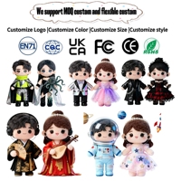Vente en gros de veste d'hiver pour poupée personnalisée de 17 cm à 20 cm, veste en coton matelassé, masque d'oreille en peluche, ensemble de jouets en peluche personnalisés, accessoires pour poupées