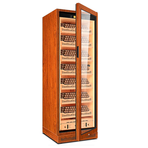 Vitrina Eléctrica con Puerta de Vidrio y Revestimiento de Cedro Color Dorado, Control de Temperatura y Humedad, Comercial y Doméstica, Eliminación de Amoníaco, para Cigarros - Product Image 2