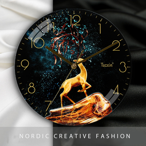 <span class=keywords><strong>Reloj</strong></span> de Pared Personalizable con Estilo, con Capa de Recubrimiento de MDF y PU, Analógico, Decoración para Oficina y Hogar, Ligero - Product Image 4