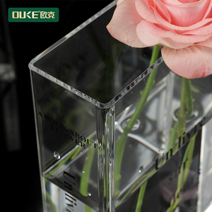 Wholesale clear Acrylic <strong>Flower</strong> Vase Book Vase for <strong>Flowers</strong> with Waterproof - Product Image 5