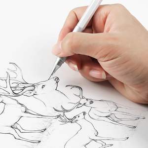 Bview Art 0.5mm 2B 블랙 실버 골드 메탈 자동 샤프 펜슬 드로잉 스케치 연필 - Product Image 5