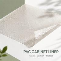 Tapis de protection transparent en PVC à texture quadrillée pour armoire, antidérapant, imperméable, pour tiroirs et étagères, facile à découper, pour rangement de cuisine