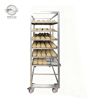 Chariot à plateaux carrés en acier inoxydable robuste à 15/18/20 niveaux - Chariot de rangement haute capacité pour boulangeries commerciales