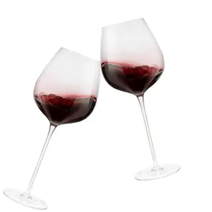 Reihey ชุดเครื่องแก้วที่หรูหราทันสมัยสําหรับไวน์แดงที่มีชามใหญ่ก้านยาว - ชุดแก้วเครื่องดื่ม - ของขวัญไวน์ระดับพรีเมียม