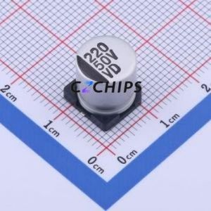 ตัวเก็บประจุอิเล็กโทรไลต์อะลูมิเนียมแบบ SMD รุ่น VD1H221MG105000CE0 ขนาด D10xL10.5 มม. 220uF 20% 50V 5000 ชั่วโมง-105 ℃ - Product Image 1