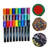Logo personnalisé de haute qualité pack de 10 stylos marqueurs de peinture enfants stylo de bricolage stylo marqueur acrylique à base d'eau