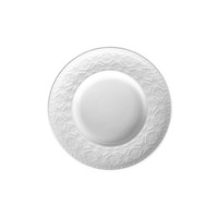Assiette plate moderne minimaliste en porcelaine fine blanc pur, assiette à soupe, assiette à dessert pour restaurant occidental, haute valeur esthétique, personnalisable