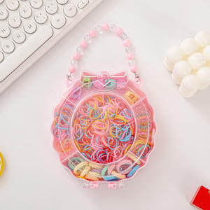 Nuovo Grazioso Elastico per Capelli con Perle e Fiori, Stile Dolce, Fascia in Tessuto per Donne e Ragazze, Accessori per Capelli per Bambine - Product Image 2