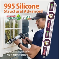 Adhésif structurel universel en silicone 995 pour intérieur, séchage rapide, panneaux muraux, portes, fenêtres, colle d'étanchéité imperméable