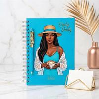 Carnet de notes/journal/agenda hebdomadaire personnalisé avec couverture en papier à spirale, impression sur mesure, 18,6x12,8 cm, idéal comme cadeau