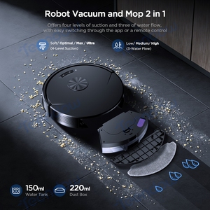 Aspirateur robot Teendow T13S 8KPA avec gyroscope, aspirateur sec et serpillière humide 2 en 1 pour le nettoyage des sols - Product Image 3