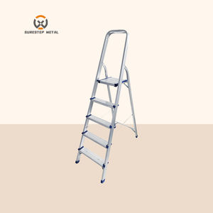Легкая складная алюминиевая лестница на 2-9 ступенек с перилами и платформой для домашнего использования, на английском 131 - Product Image 6