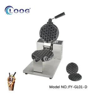 Venta al por mayor Bubble Egg Waffle Maker Máquina de huevo digital 220V Cuerpo de acero inoxidable para equipos de cocinaitivos