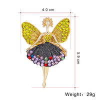 Broches de luxe pour femmes, motif danseuse de ballet, mariage, personnalité, ambiance douce, accessoires pour pulls, épingles