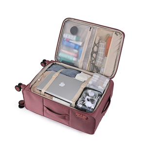 Set di Valigie Leggere Goby London in <span class=keywords><strong>Tessuto</strong></span> Oxford Morbido, 3 Pezzi 20" 24" 28" Pollici, <span class=keywords><strong>Grande</strong></span> Capacità con Separazione Asciutto/Bagnato, <span class=keywords><strong>Valigia</strong></span> da Cabina - Product Image 5