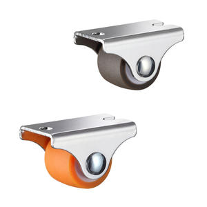 Roulettes universelles silencieuses en caoutchouc à faible centre de gravité, directionnelles linéaires, avec frein, pour meubles de salon et de cuisine, capacité de charge 30 kg - Product Image 1