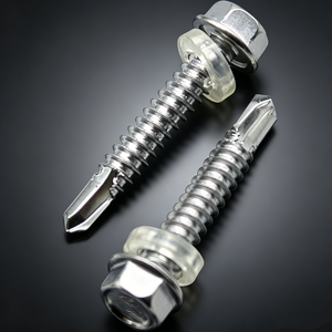 Tornillos Autoperforantes de Alta Resistencia con Arandela Hexagonal, Fabricados en Fábrica, Tornillos de Acero Inoxidable para Techos Metálicos - Product Image 1