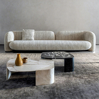Ensemble de canapés modulaires modernes et sectionnels, style minimaliste, capitonnés, avec pieds en L, pour salon